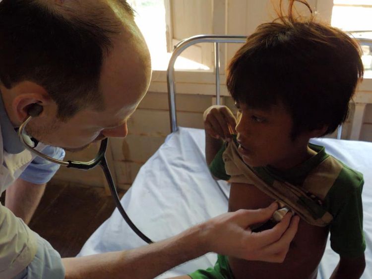 This little boy is taking part in a trial of new malaria medication