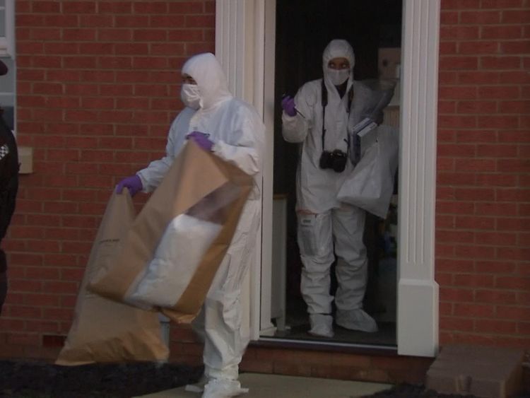 Forensics officers at the house in Margate