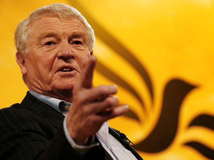 Chair of the General Election Campaign and former leader of the Liberal Democrats, Paddy Ashdown, speaks at the party's spring conference in Brighton, southern England March 9, 2013