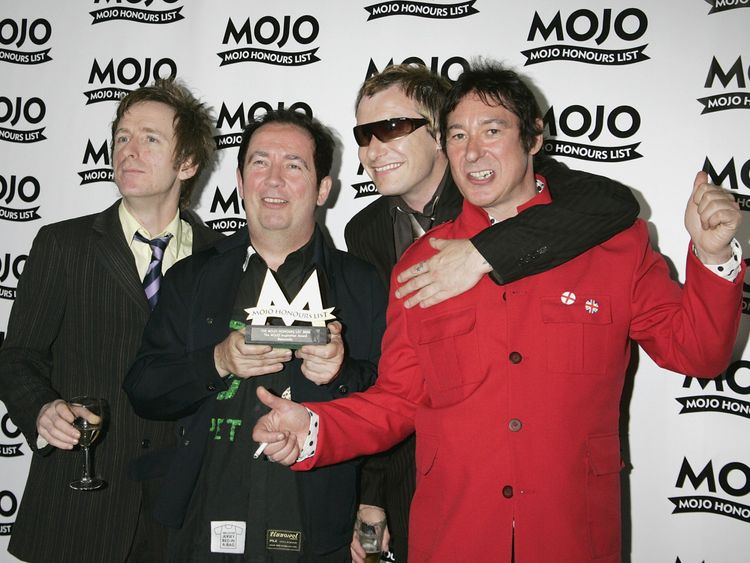 Danny Farran (L), Pete Shelley, Steve Garvey, Steve Diggle of The Buzzcocks in 2006