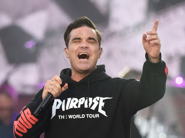 Robbie Williams' back injury put him out of action in 2017