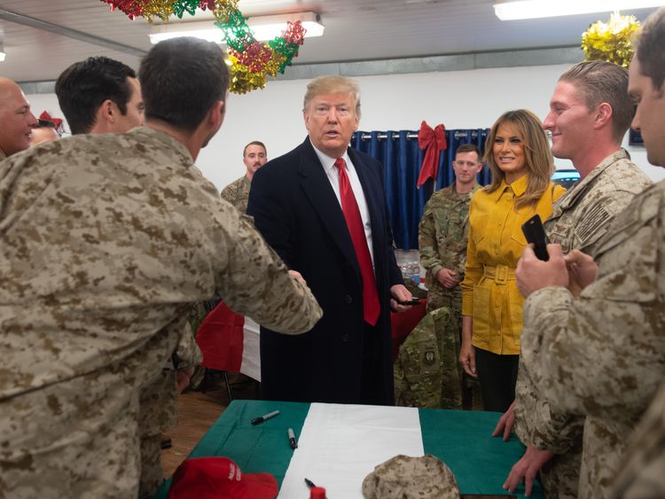 Image result for Trump, Melania visit Iraq