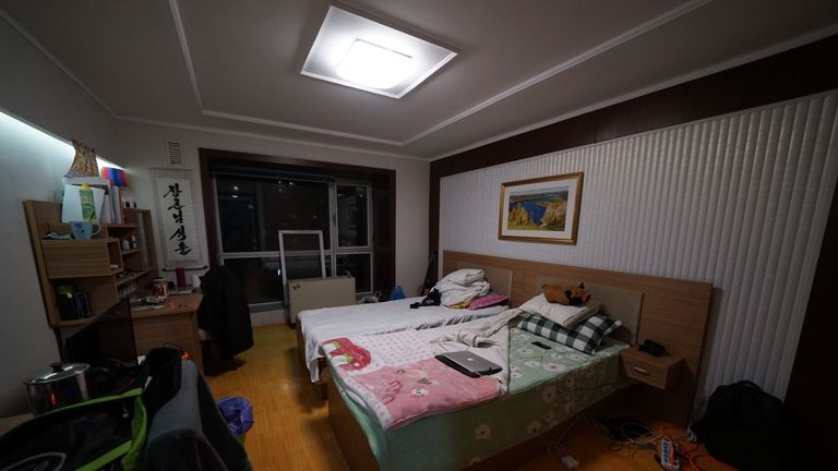 Alek&#39;s dorm at Kim Il Sung University in Pyongyang. Pic: Alek Sigley                               