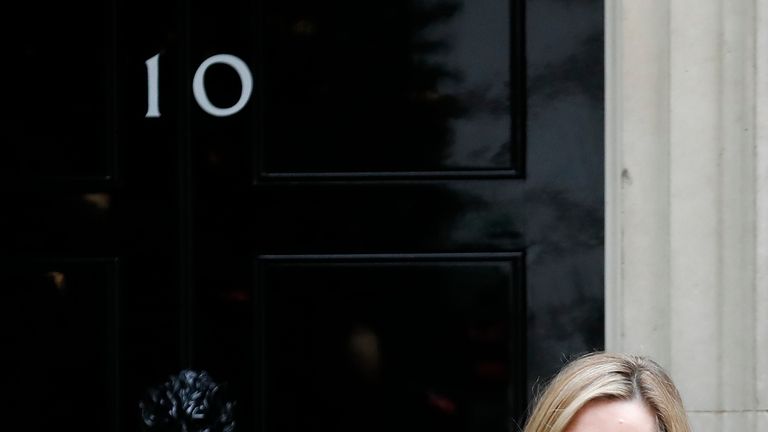 Britain&#39;s Work and Pensions Secretary Amber Rudd leaves from 10 Downing Street in central London on December 18, 2018, after attending the weekly meeting of the Cabinet. - British ministers met on Tuesday to intensify plans for leaving the European Union without a deal -- a prospect that is becoming more likely as Prime Minister Theresa May plays for time with just 101 days to go until Brexit.