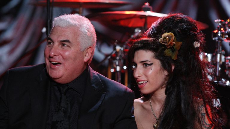British singer Amy Winehouse performs at The Riverside Studios for the 50th Grammy Awards ceremony via video link on February 10, 2008 in London, England.