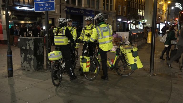 Police use bicycles