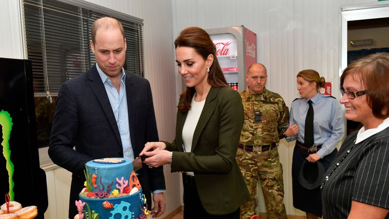 The Duke and Duchess of Cambridge officially open the Oasis Centre at RAF Akrotiri in Cyprus