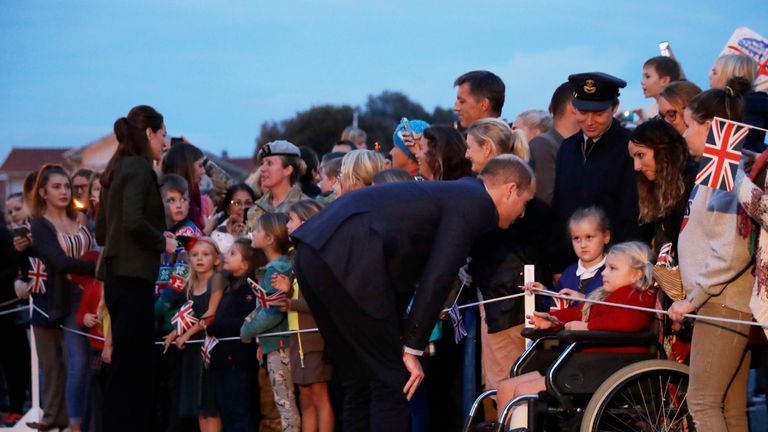 They spent three hours at RAF Akrotiri meeting personnel and handing out presents