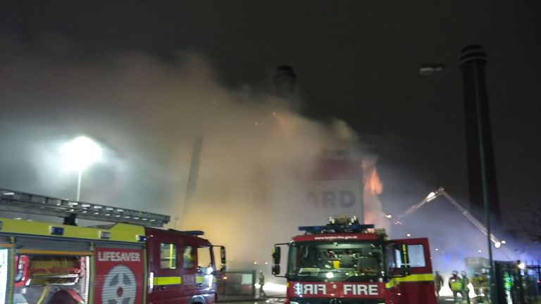 Fire crews on the scene. Pic: London Fire Brigade
