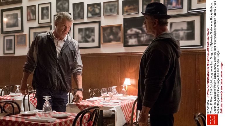 Dolph Lundgren and Sylvester Stallone in Creed II