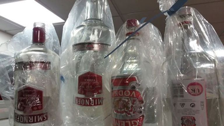 Fake bottles of Smirnoff and Glen&#39;s vodka were seized from a pub in Tweedmouth by Northumberland County Council