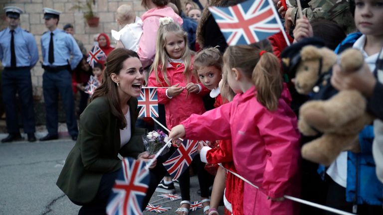 Kate meets some of the families members in Cyprus