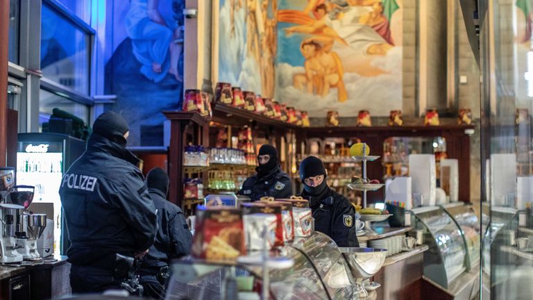 German police raided a cafe in Duisburg as part of the operation