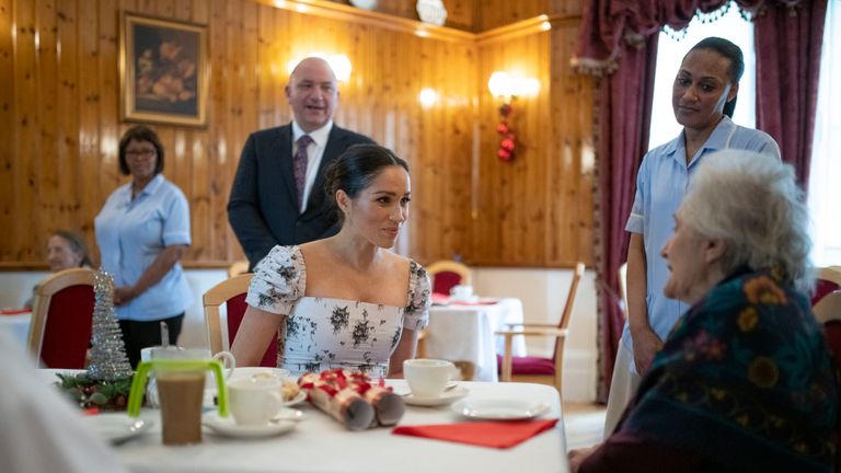 Meghan spent time talking to actress Josephine Gordon