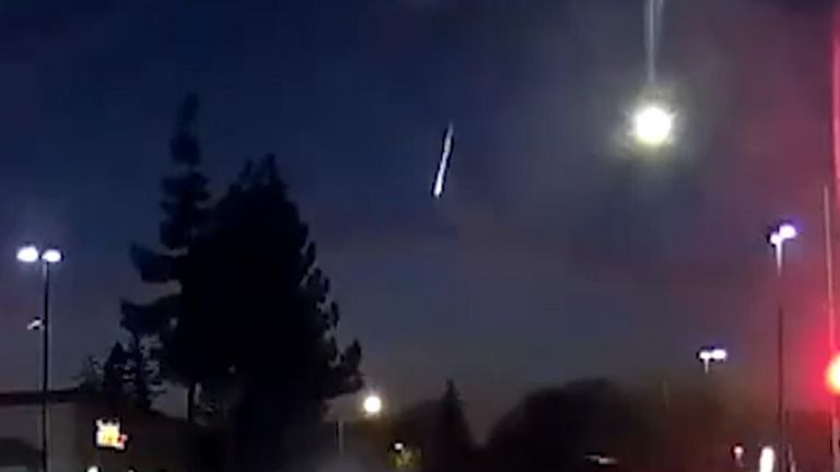 Mysterious light seen across California night sky  