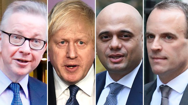 Michael Gove, Boris Johnson, Sajid Javid, Dominic Raab