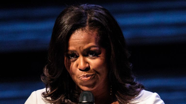 Michelle Obama spoke at the Royal Festival Hall in London