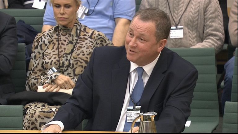 Mike Ashley appears before the housing, communities and local government select committee