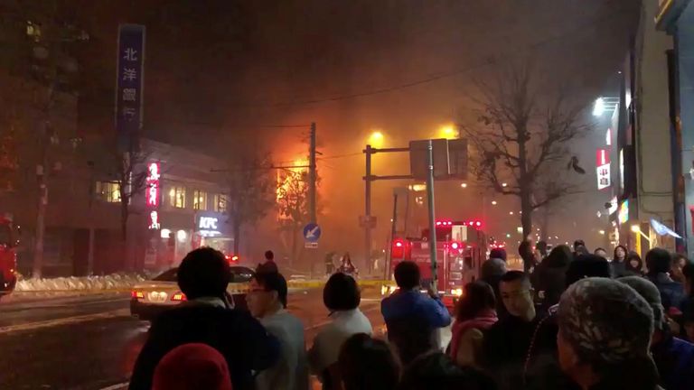 A neighbour reported that his building had been shaken by the blast. Pic: Keita Toyoshima