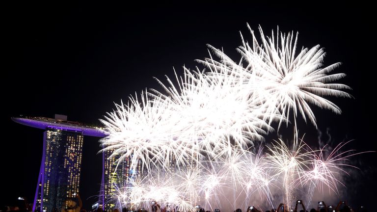 New Year celebrations in full swing at Marina Bay, Singapore