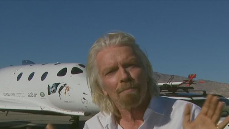 Sir Richard Branson explains how a Virgin Galactic test flight made it into space and back down again
