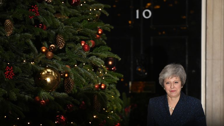 Theresa May makes a statement promising to  fight with "everything I've got"