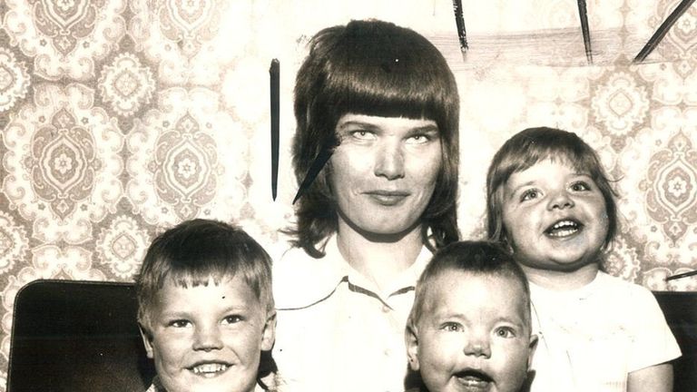 The Urry children pictured with their mother Dorothy