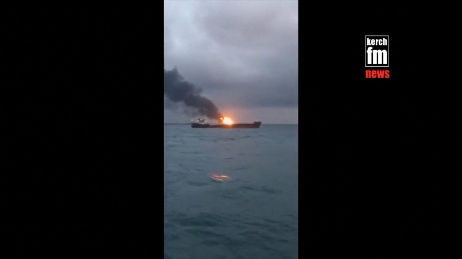 Fourteen crew members die as two gas tankers catch fire near Crimea ...