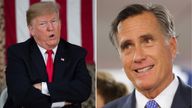 Donald Trump and Mitt Romney have clashed in a war of words over policy and character