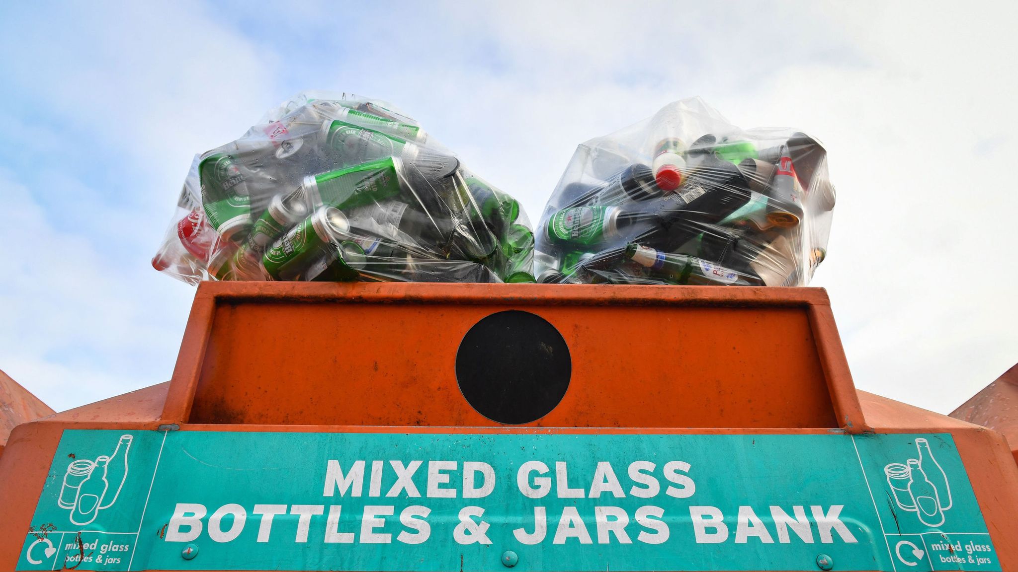 Bottle banks struggle to cope with festive waste UK News Sky News
