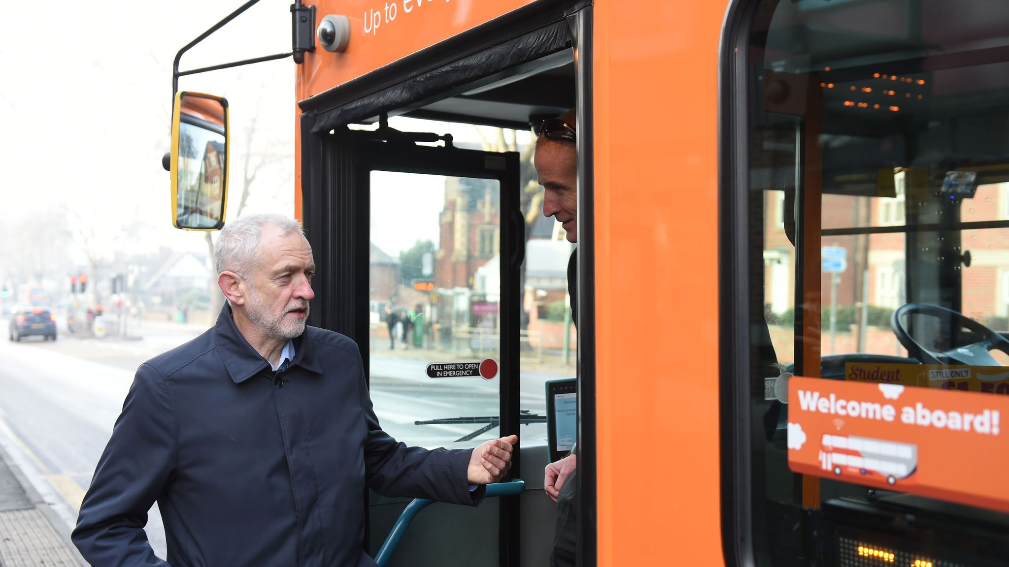 Jeremy Corbyn's visit to highlight bus service cuts almost delayed ...