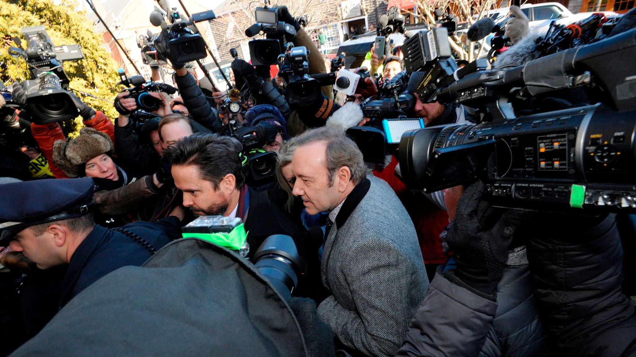 Kevin Spacey 'relaxed' as he faces the world's media at court ...