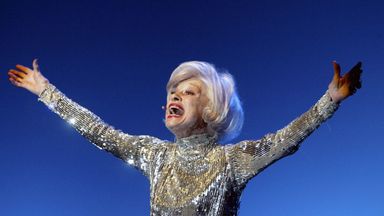 Broadway actress Carol Channing, who played Dolly in Hello, Dolly