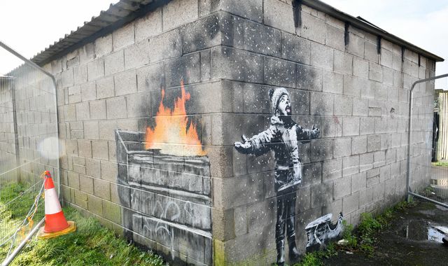 Banksy Port Talbot garage mural sold to art dealer for six-figure sum Banksy Port Talbot garage mural sold to art dealer for six-figure sum