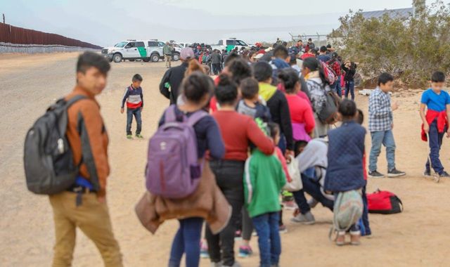 Hundreds of migrants including many children tunnel together under US border in Arizona Hundreds of migrants including many children tunnel together under US border in Arizona