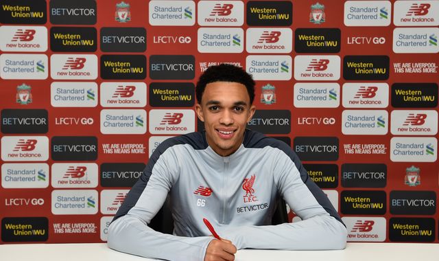 Trent Alexander-Arnold signs new Liverpool contract Trent Alexander-Arnold signs new Liverpool contract