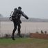 'Iron Man' ex-marine flies assault course in jet pack