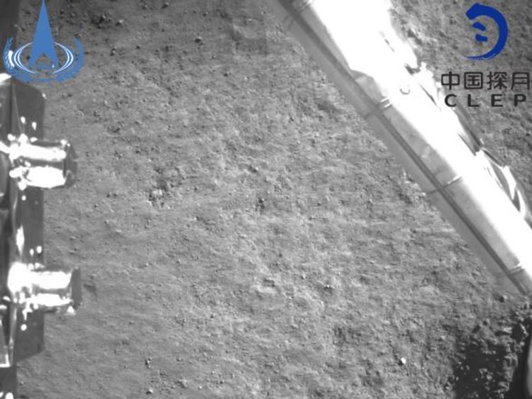 This image of the dark side of the moon is an image taken by the camera when the detector is powered down. Pic: China National Space Administration