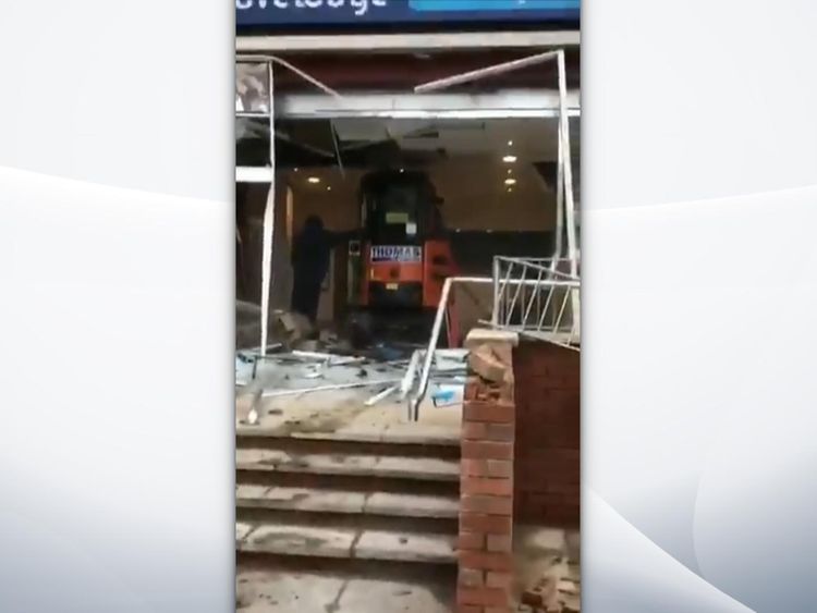Man's digger rampage smashes new hotel