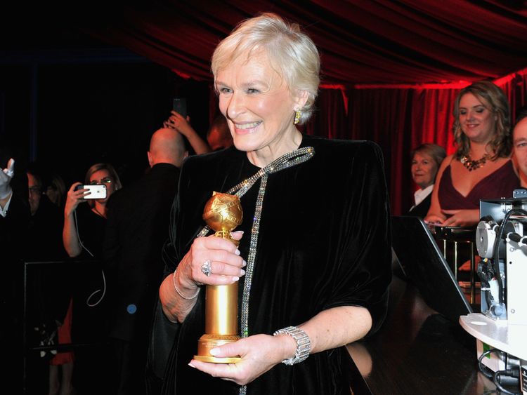 Glenn Close attends the official viewing and after party of The Golden Globe Awards hosted by The Hollywood Foreign Press Association at The Beverly Hilton Hotel on January 6, 2019 in Beverly Hills, California.