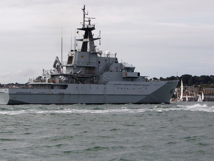 HMS Mersey will be deployed after Sajid Javid request