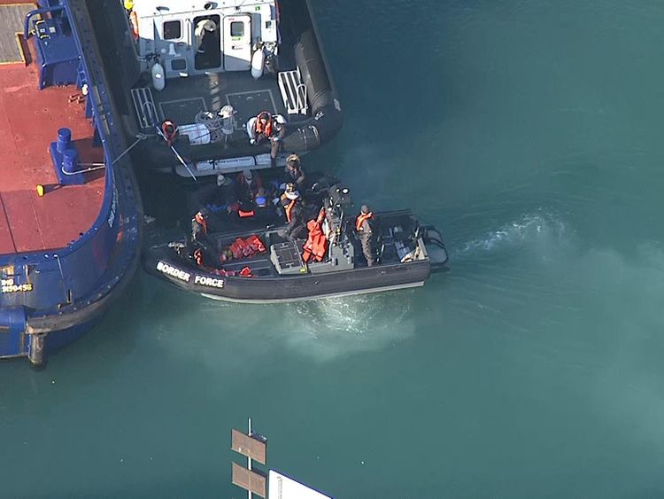 Suspected migrants seen arriving in Dover