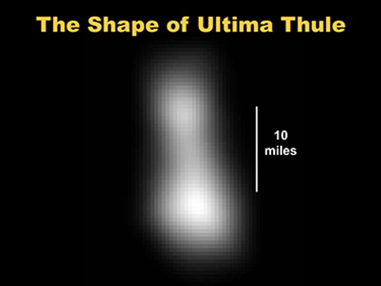 NASA published this image showing off the shape of Ultima Thule