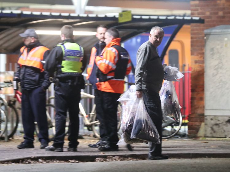 Items being removed from Horsley station