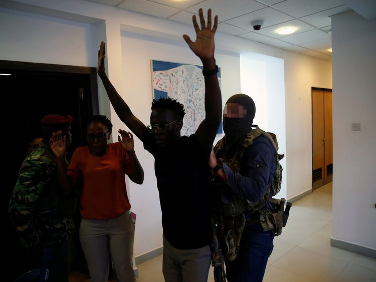 Security forces helped free civilians in the hotel in Nairobi