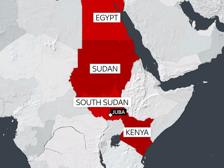 Map of South Sudan