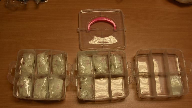 The drugs included cocaine, MDMA, ecstasy, crack cocaine, ketamine and diazepam. Pic: Met Police