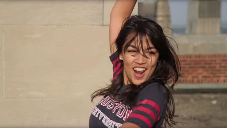 Alexandria Ocasio-Cortez in the dance video