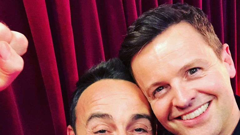 Ant and Dec posted on Twitter to say thank you for the award
