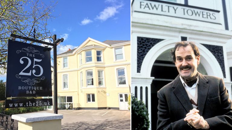 The 25 Boutique B&B in Torquay and fictional hostelry Fawlty Towers